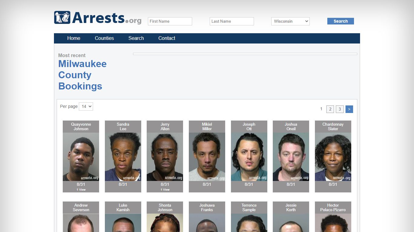 Milwaukee County Arrests and Inmate Search